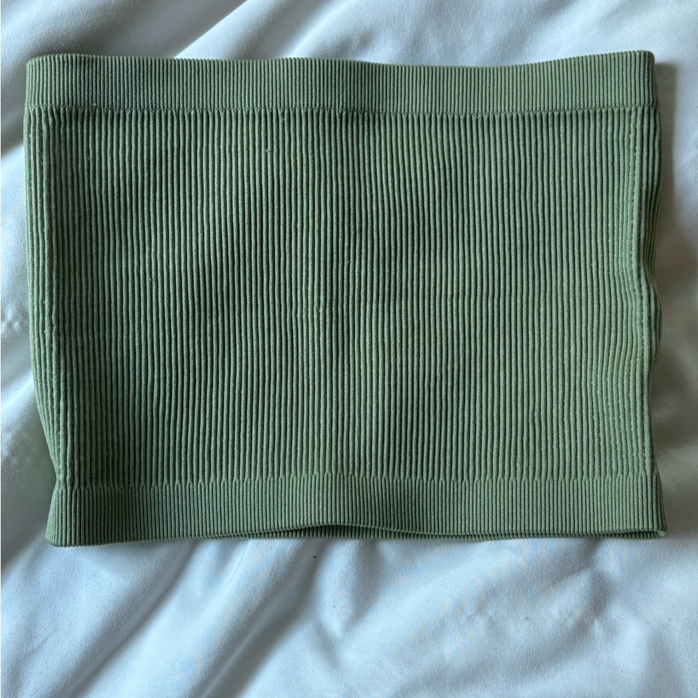 Cotton On Green Ribbed Crop Top